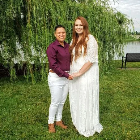 Elope in Coxhall Gardens, Carmel, Indiana.  Marry Me In Indy! LLC.  LGBTQ Wedding Indy.